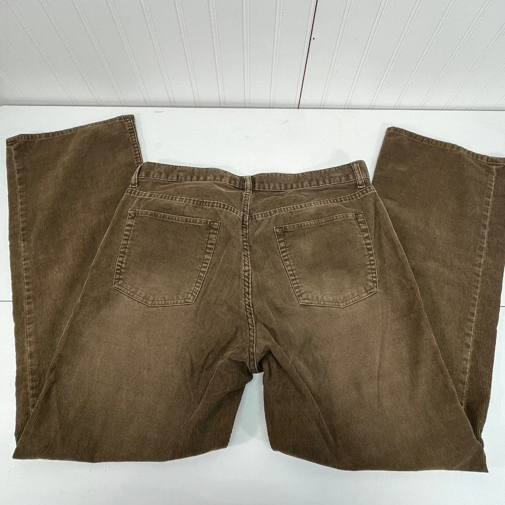 Vtg Y2K Banana Republic Mens 5 Button Fly Brown Corduroy Pants Jeans 36 x32‎